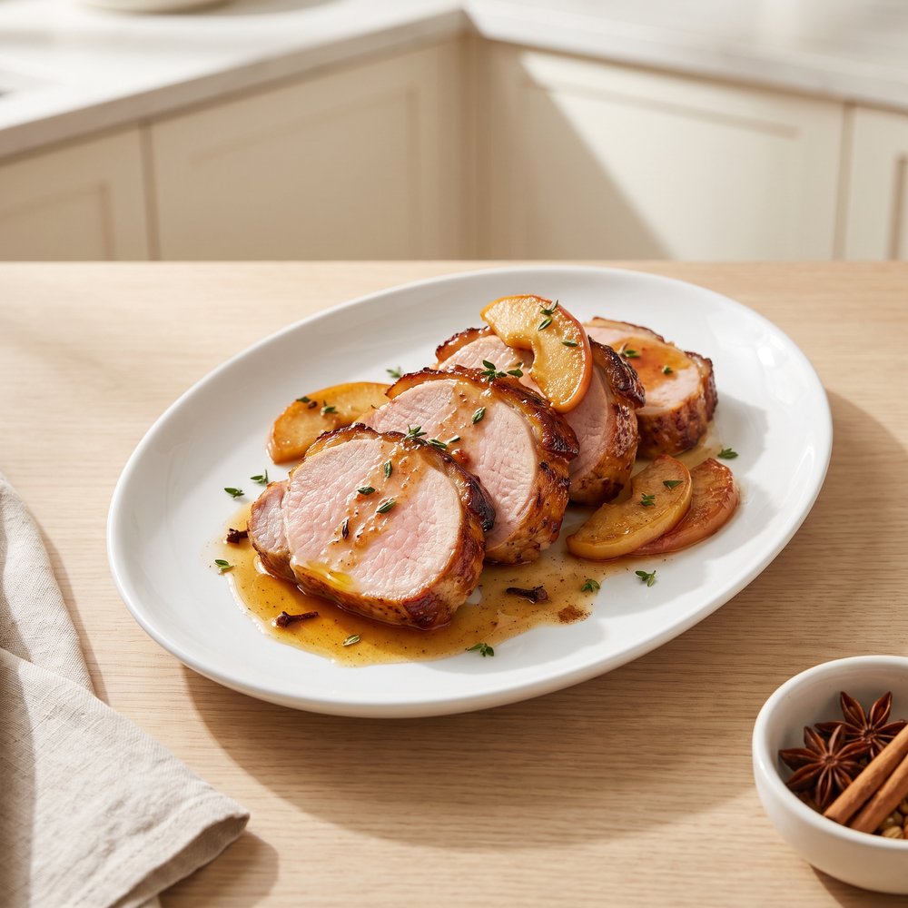 Pork Loin with Spiced Apple Butter Glaze