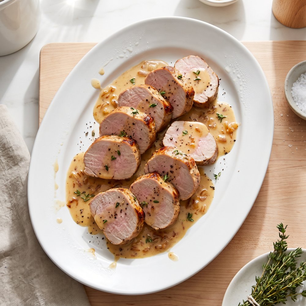 Pork Tenderloin with Dijon Marsala Sauce