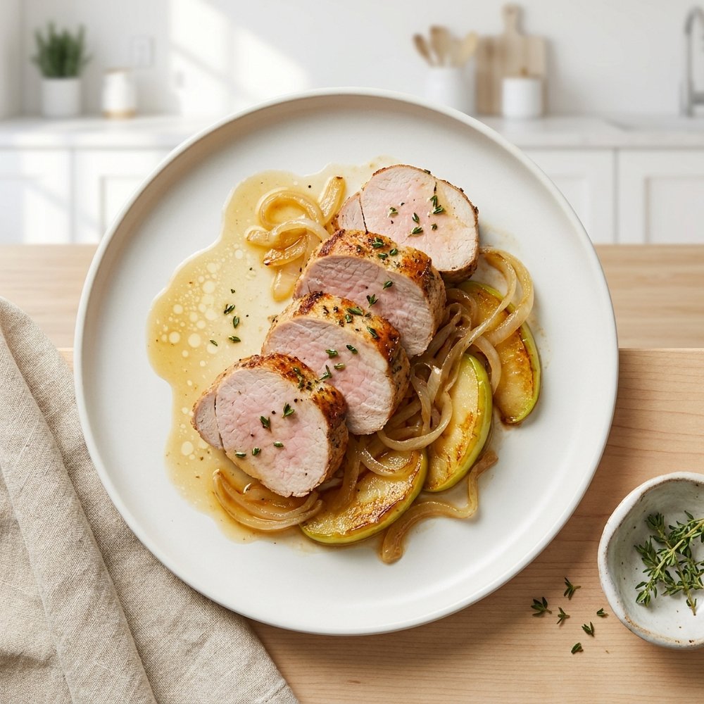Pork Tenderloin with Apples and Onions