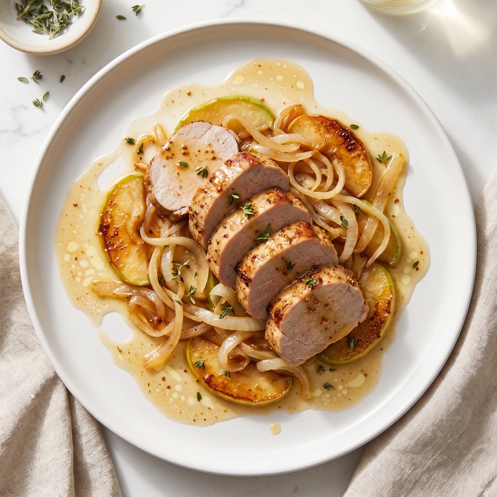Pork Tenderloin with Apples and Onions