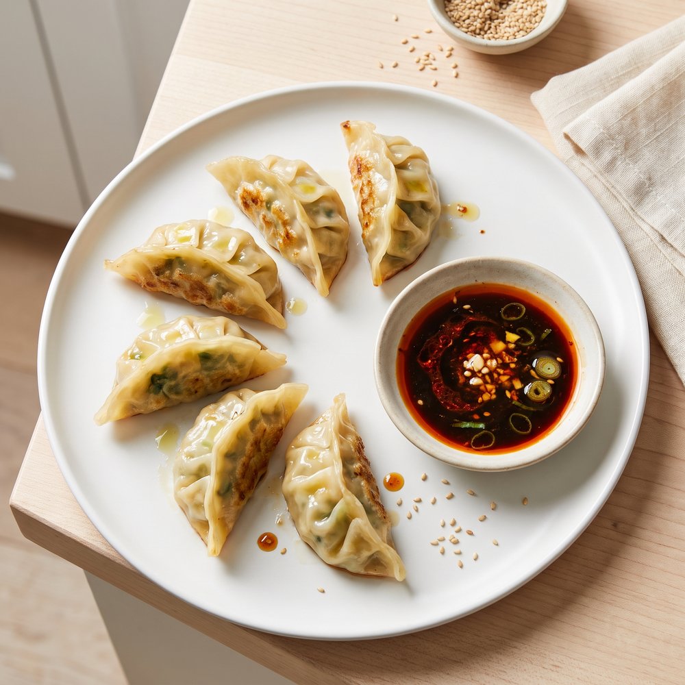 Pork and Dandelion Green Chinese Dumplings