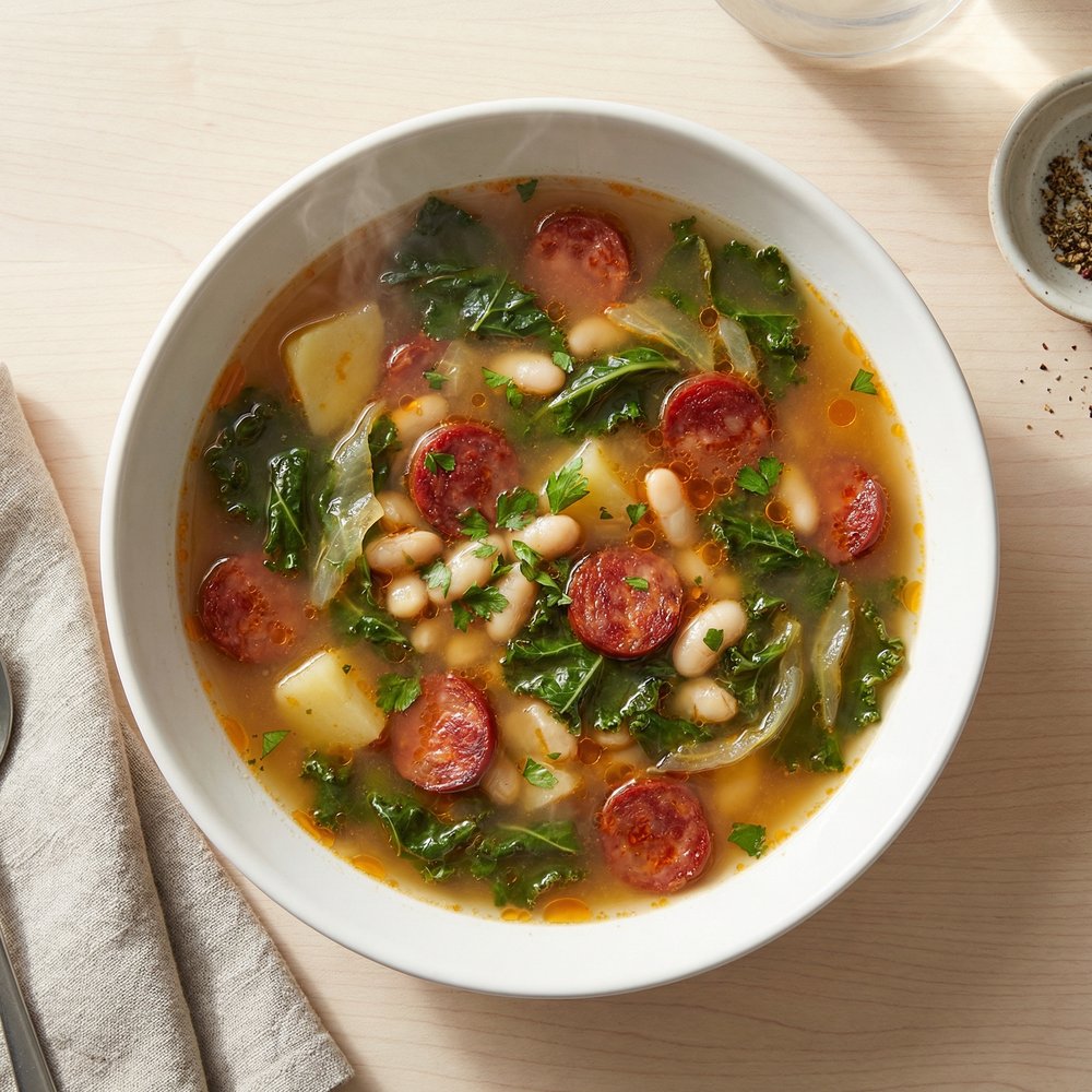 Portuguese-Style Kale and Chorizo Soup