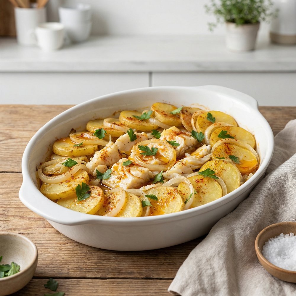 Baked Portuguese Bacalhau Casserole