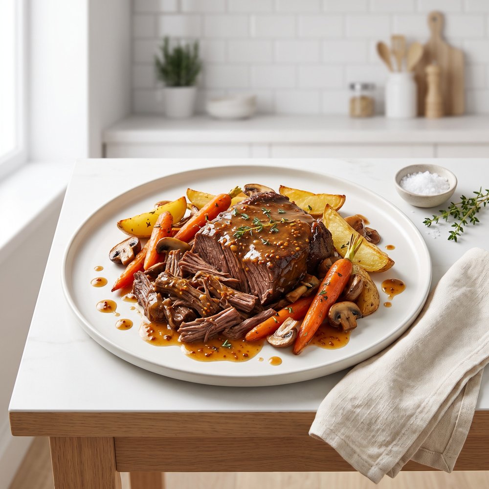 Pot Roast, Vegetables, and Beer