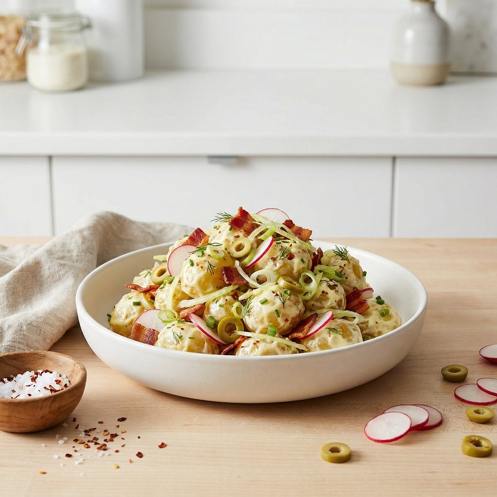 Bacon, Olive & Radish Potato Salad