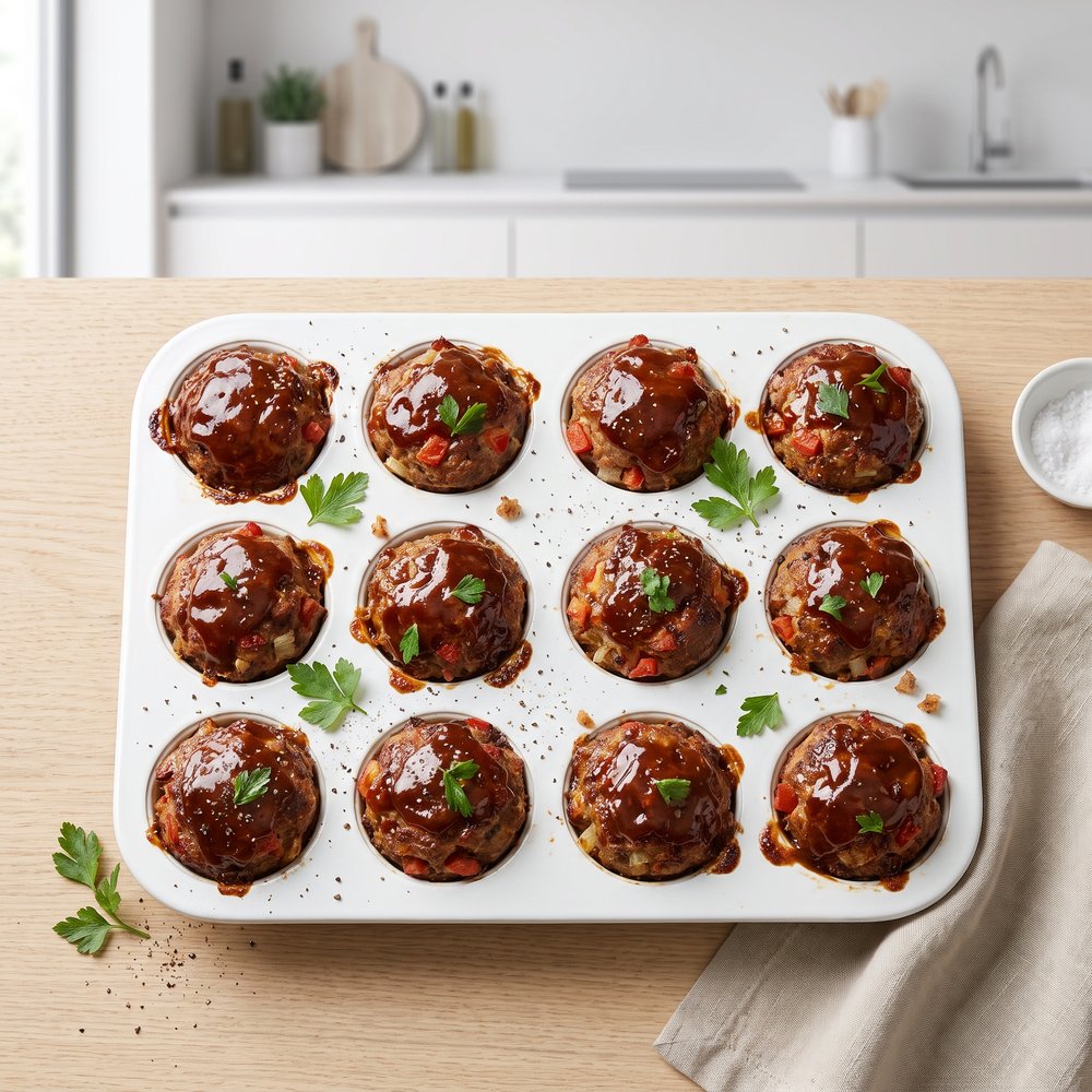 Prep-Ahead Mini Meatloaf Cups