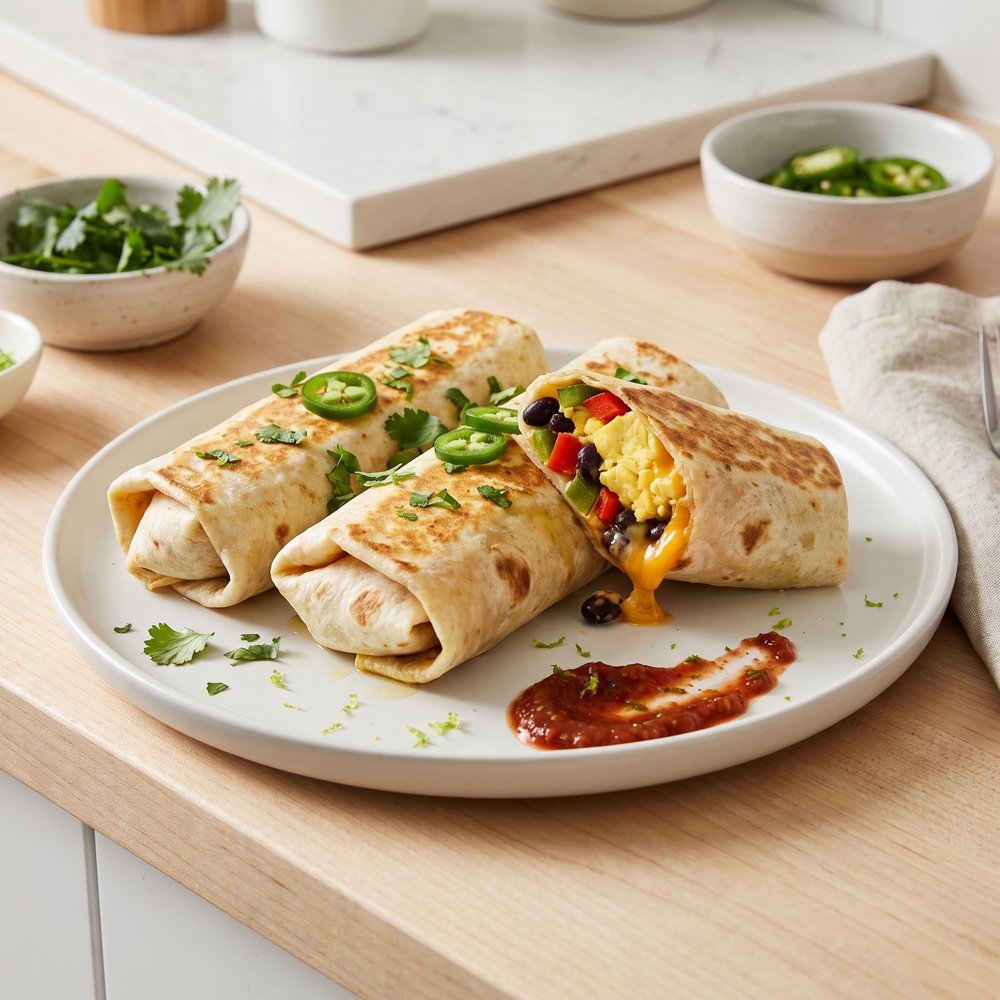 Prep-Ahead Vegetarian Breakfast Burritos