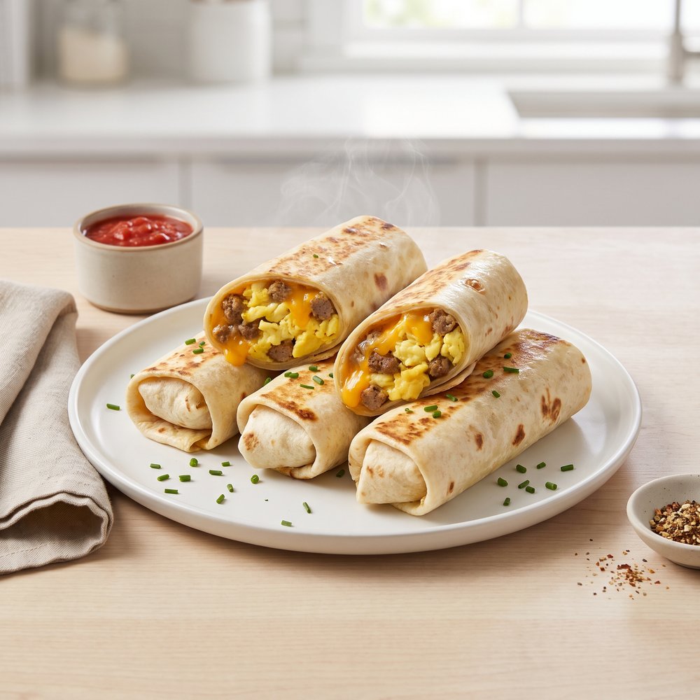 Prep-and-Freeze Air Fryer Breakfast Burritos