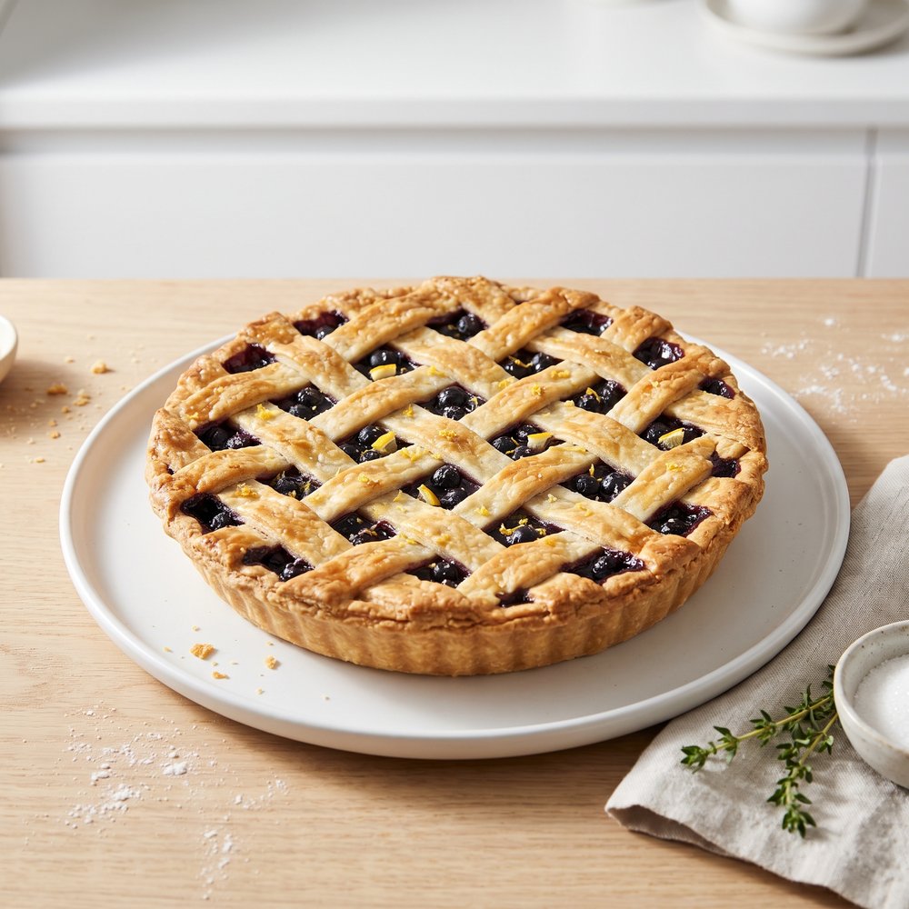 Preserved Lemon Blueberry Pie