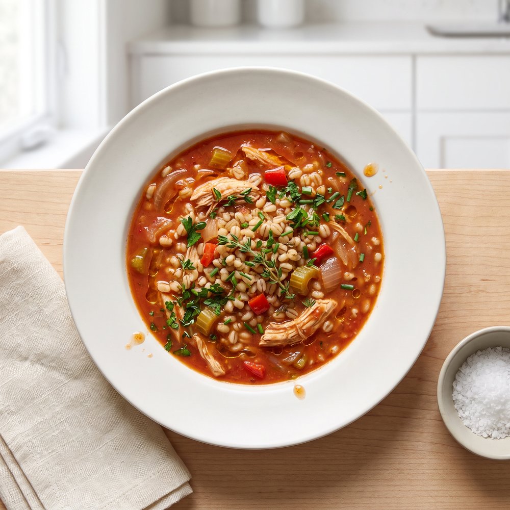 Pressure Cooker Chicken with Barley