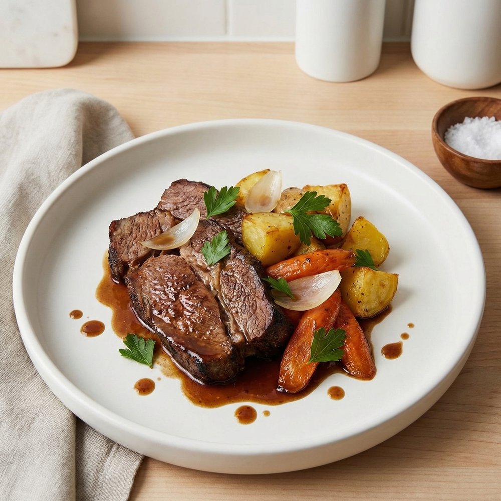 Quick Pressure-Cooked Pot Roast