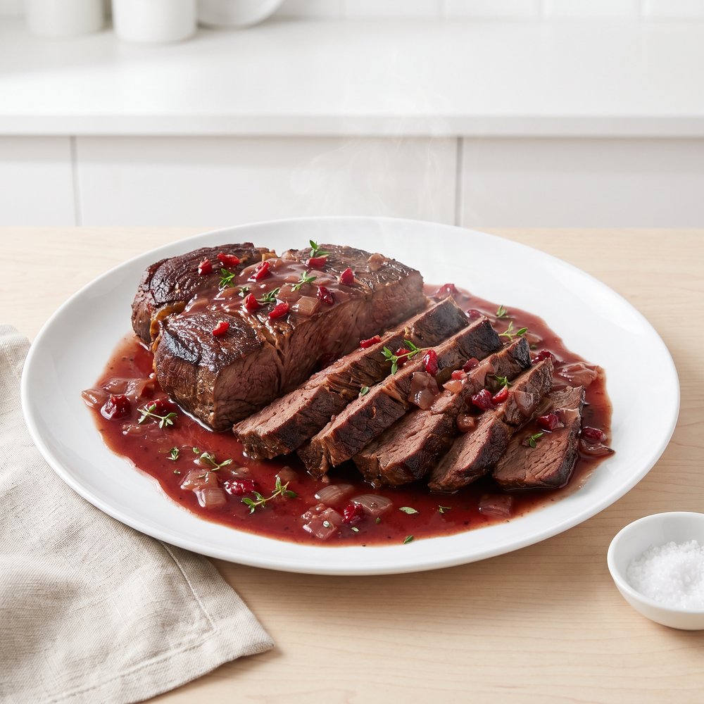 Pressure Cooker Cranberry-Thyme Beef Pot Roast