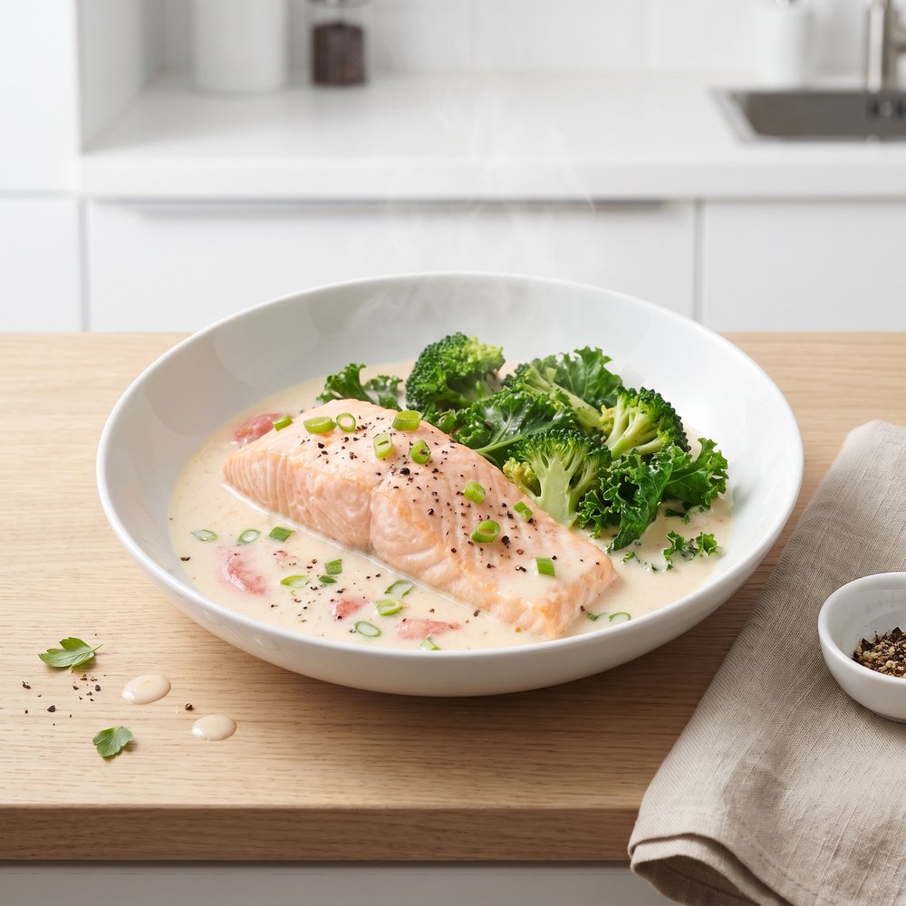 Pressure Cooker Ginataang Salmon (Filipino Coconut Milk Salmon)