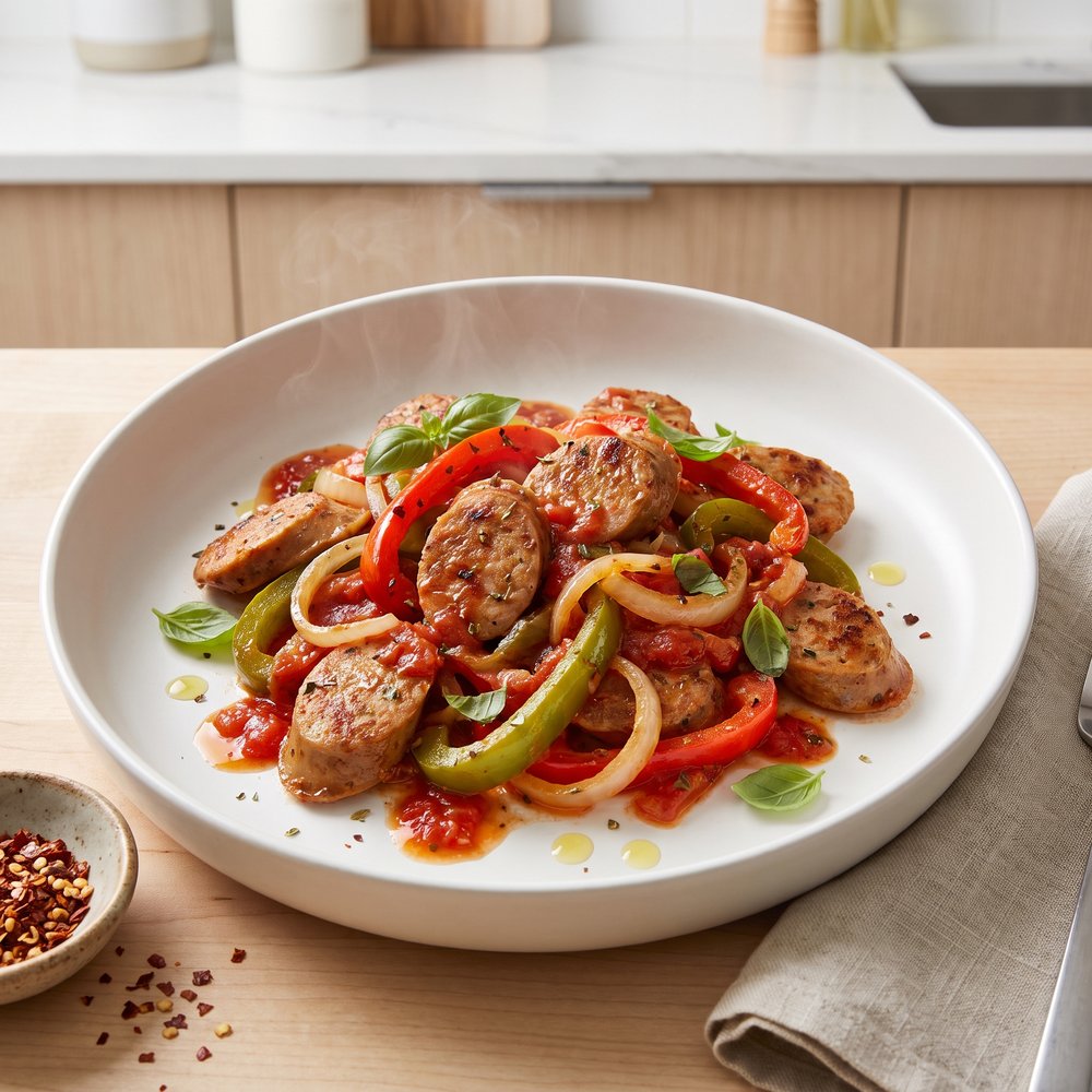 Pressure Cooker Italian Sausage with Peppers