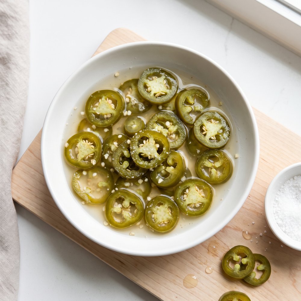 Pressure Cooker Pickled Jalapeño Slices