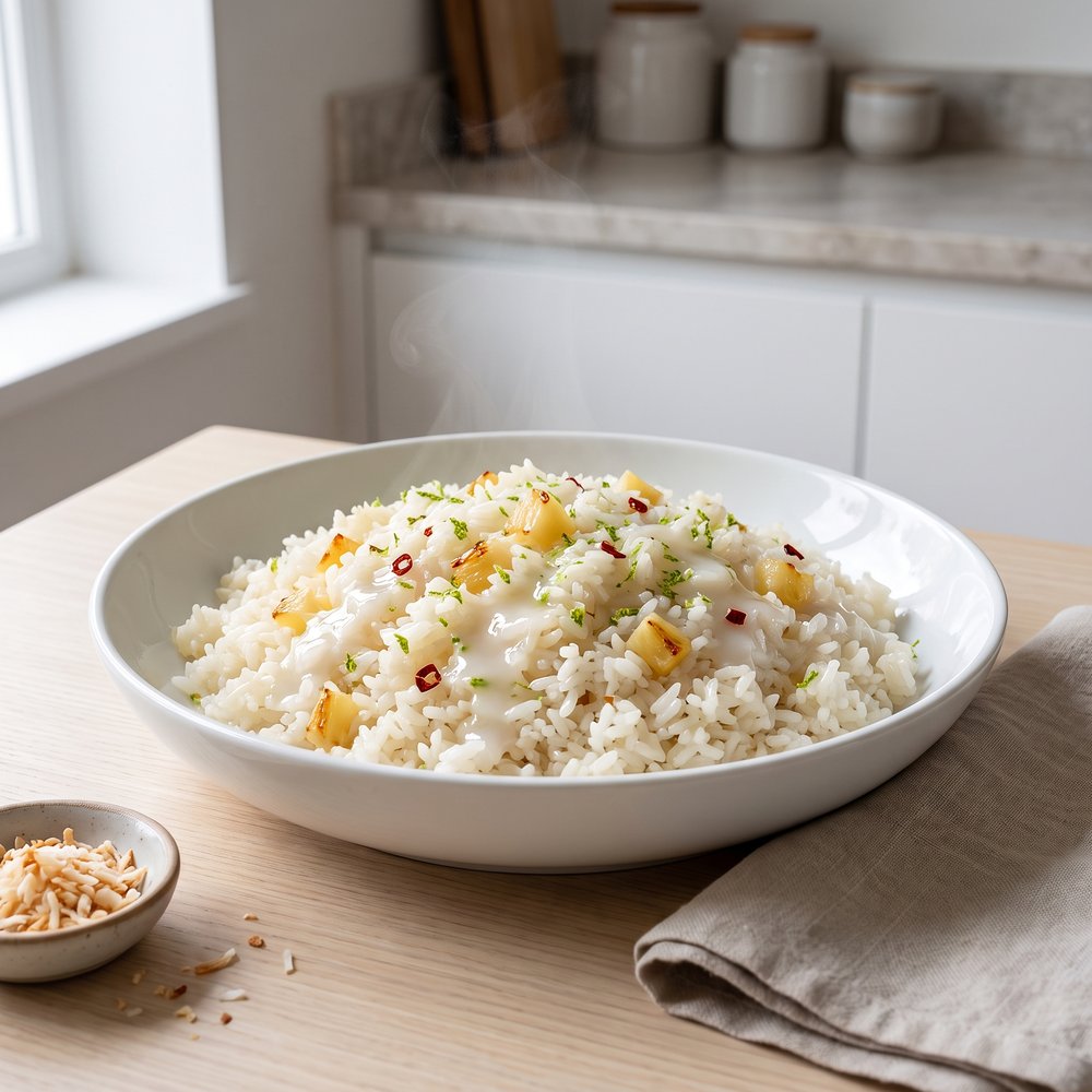 Pressure Cooker Pineapple–Coconut–Lime Rice