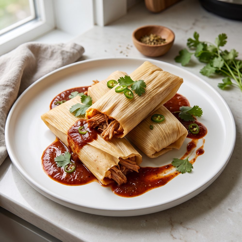 Pressure Cooker Pork Tamales
