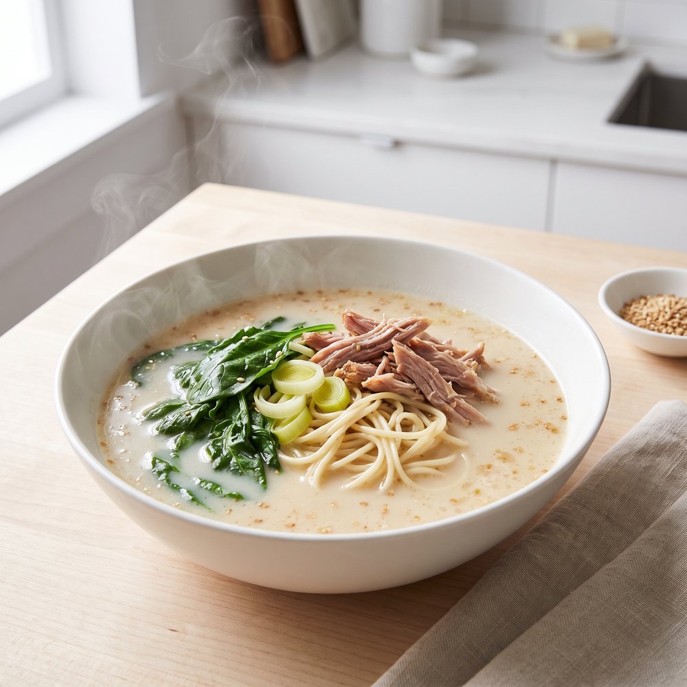 Pressure Cooker Tonkotsu-Style Ramen Broth