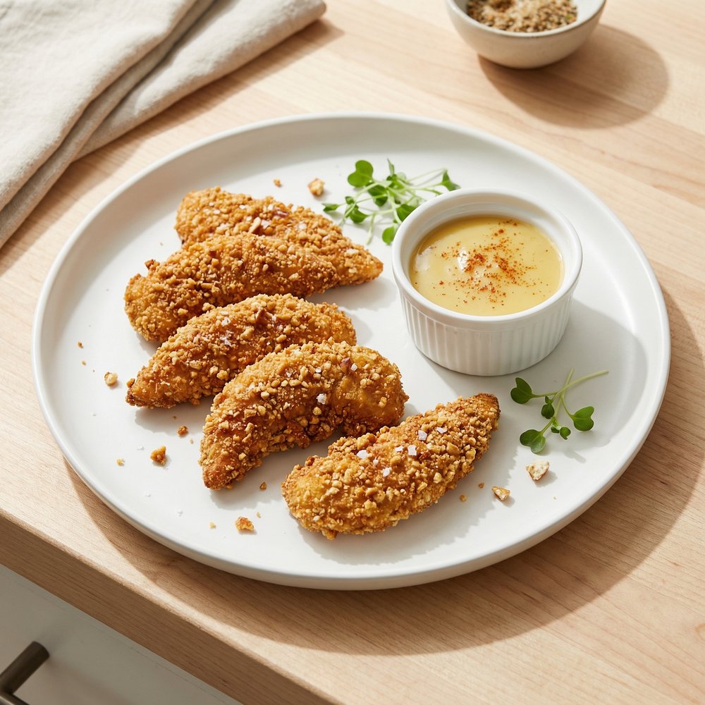 Crispy Pretzel-Coated Chicken Tenders