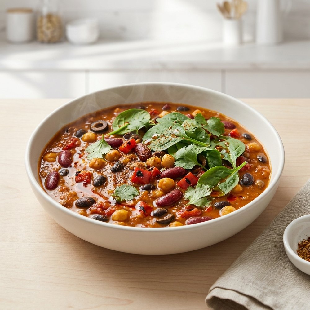 Pumpkin-Loaded Vegan Bean Chili
