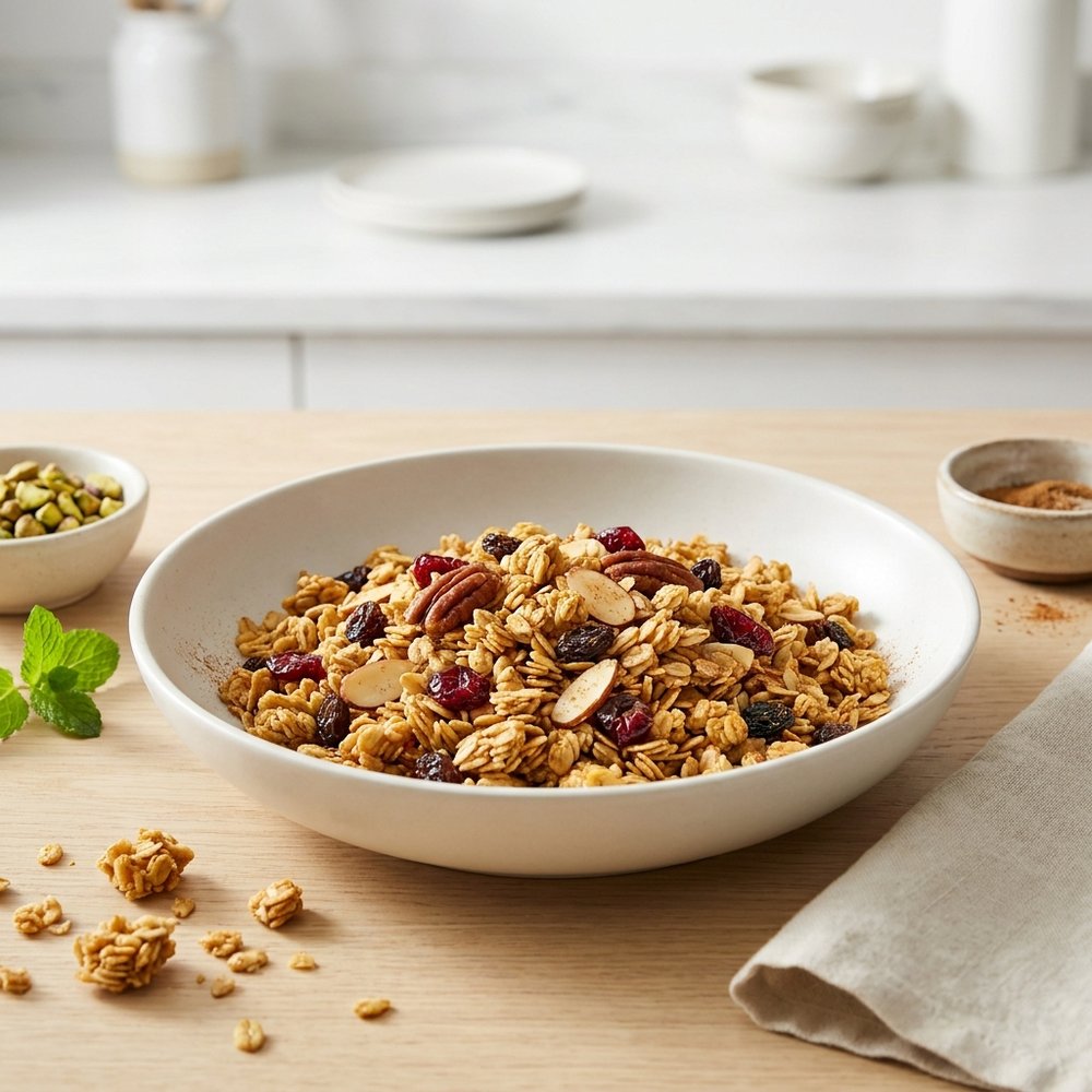 Pumpkin Pie-Spiced Crunchy Granola
