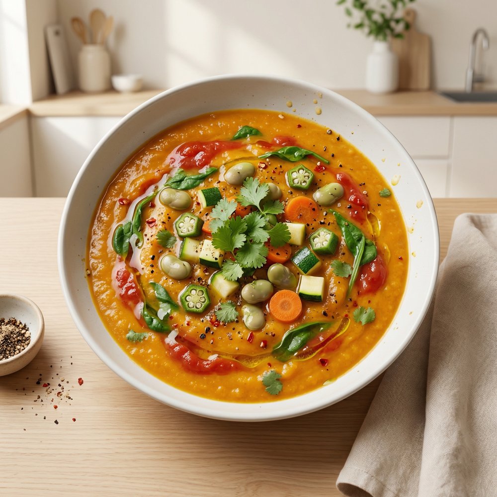 Pumpkin and Spinach Veggie Chili