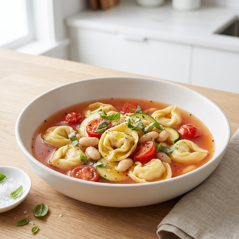 Quick Cheese Tortellini Soup