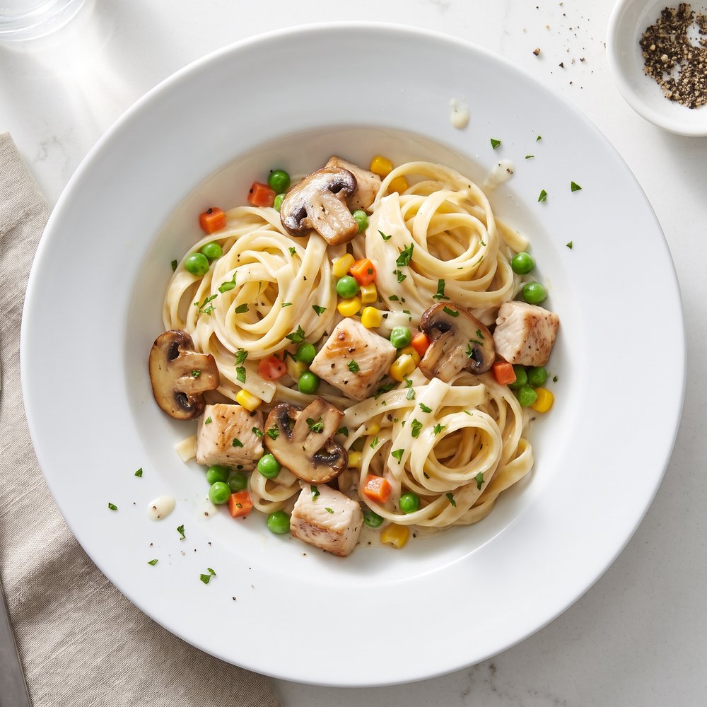 Quick Chicken Alfredo Pasta