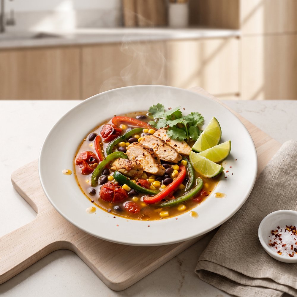 Quick Chicken Fajita-Style Soup