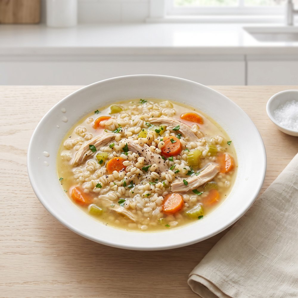 Quick Easy Chicken Barley Soup