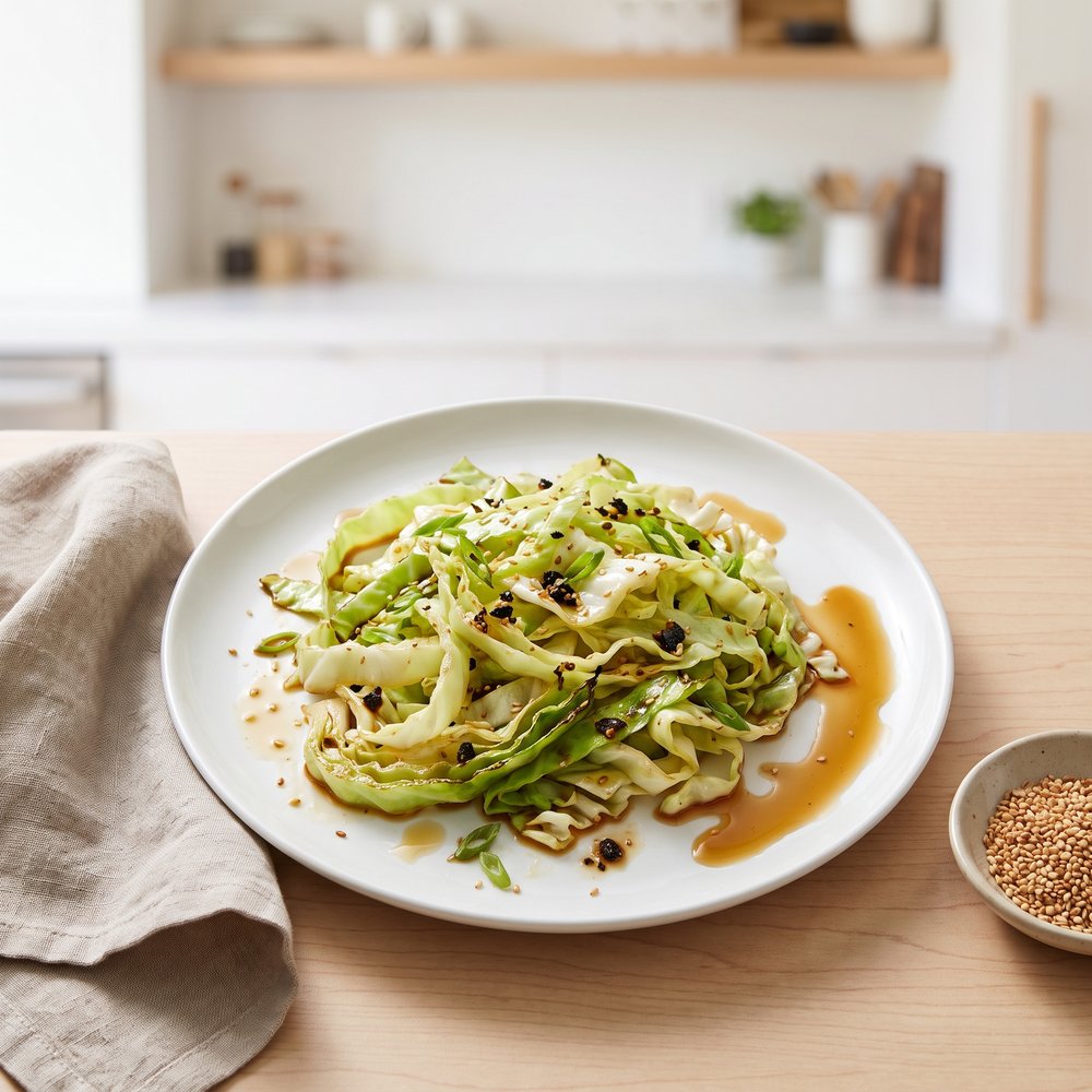 Quick Garlic Cabbage Stir-Fry