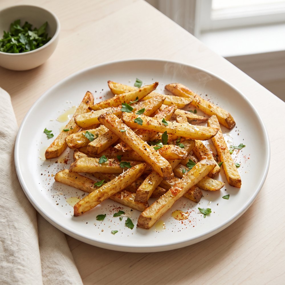 Quick Oven-Roasted Garlic Parmesan Fries