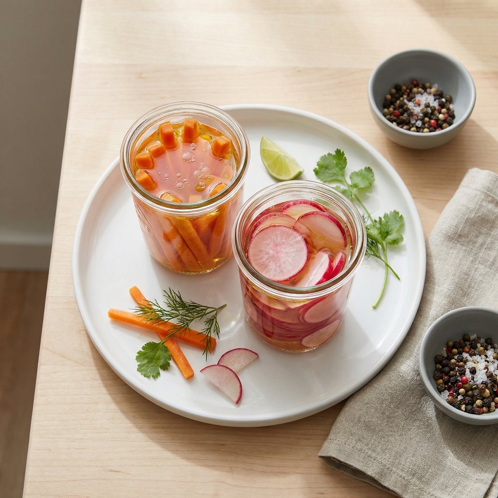 Speedy Pickled Carrots and Radishes