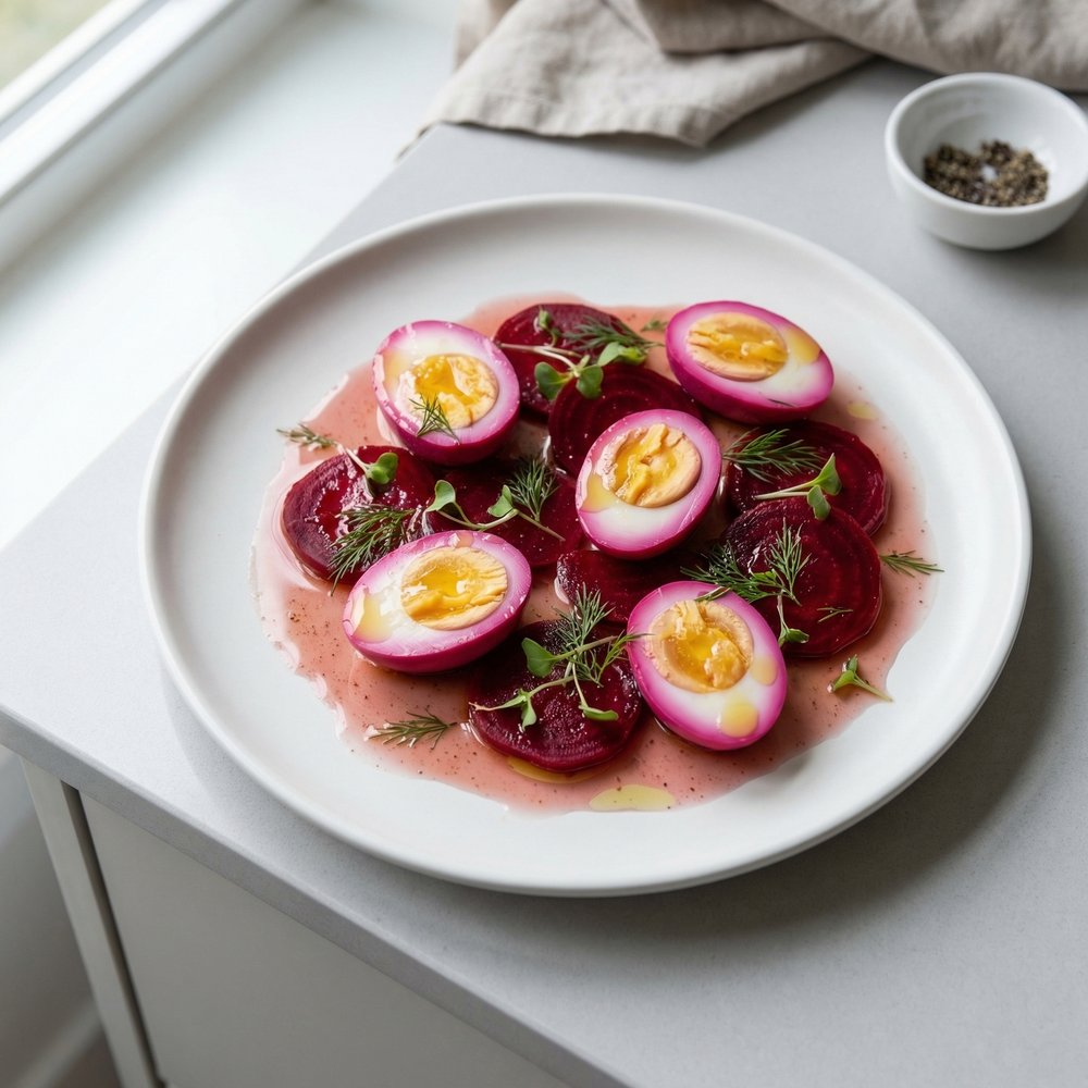 Speedy Beet-Pickled Eggs