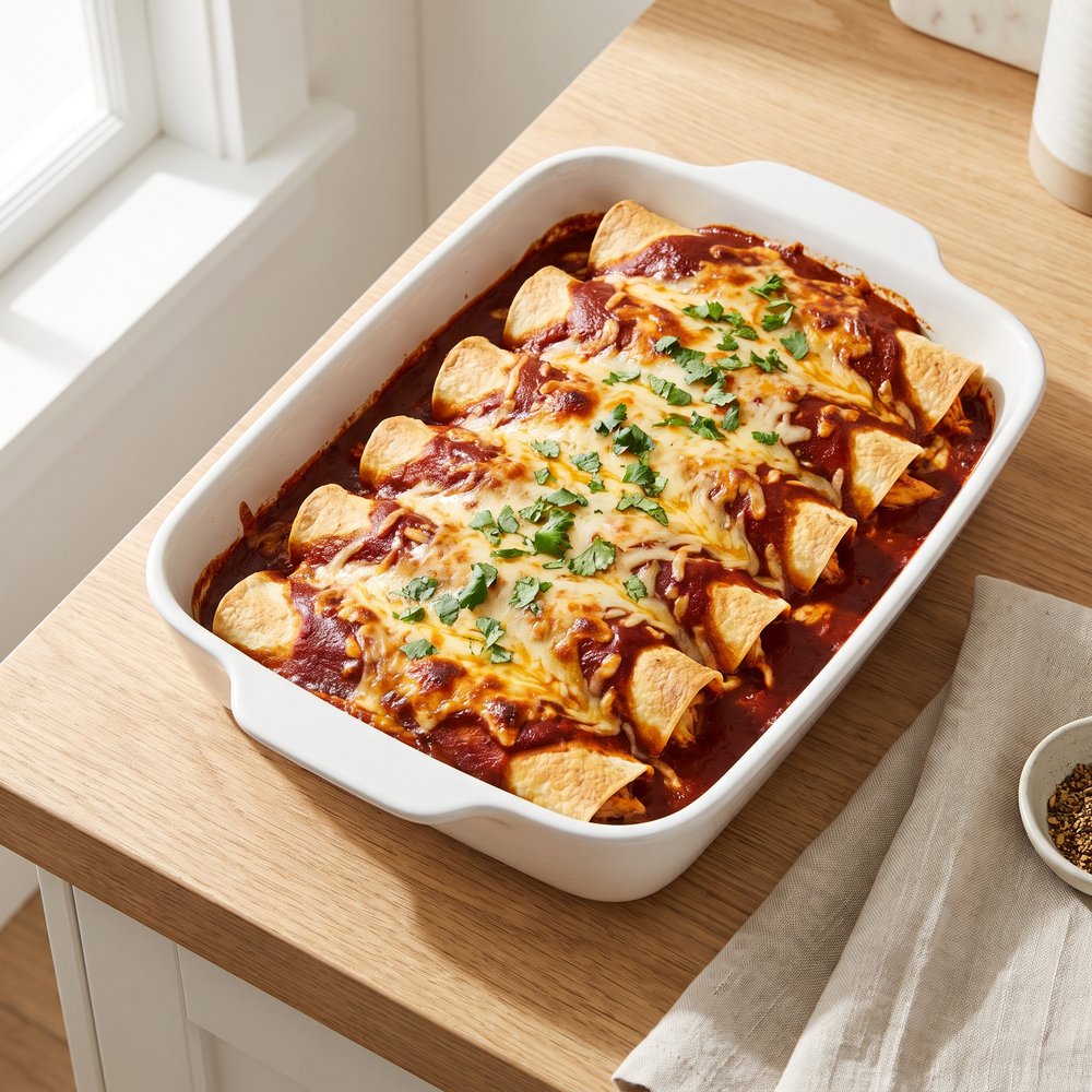 Quick Rotisserie Chicken Enchiladas
