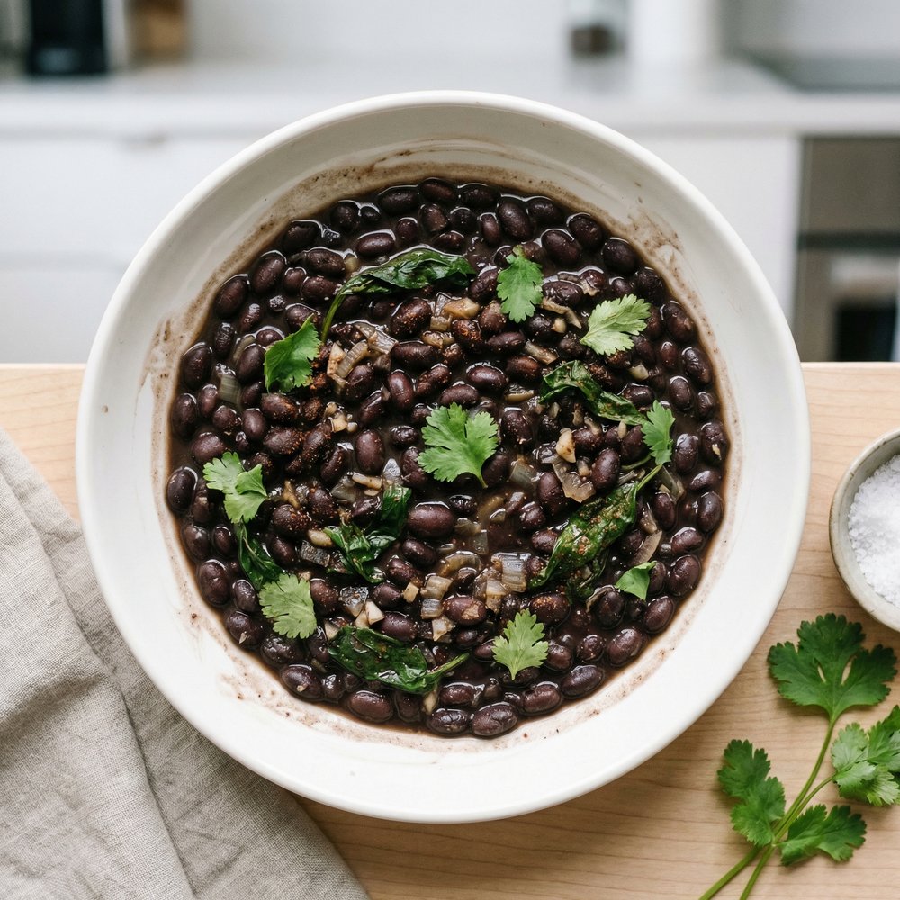 Flavorful Skillet Black Beans