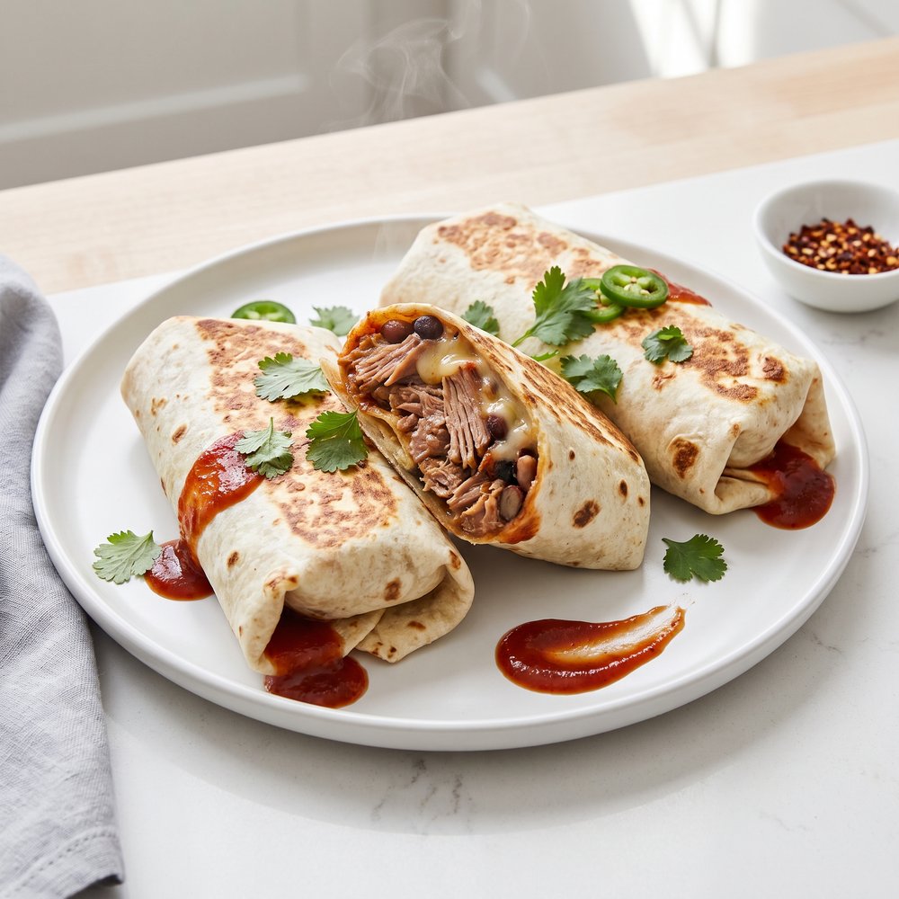 Quick and Easy Pulled Pork Burritos