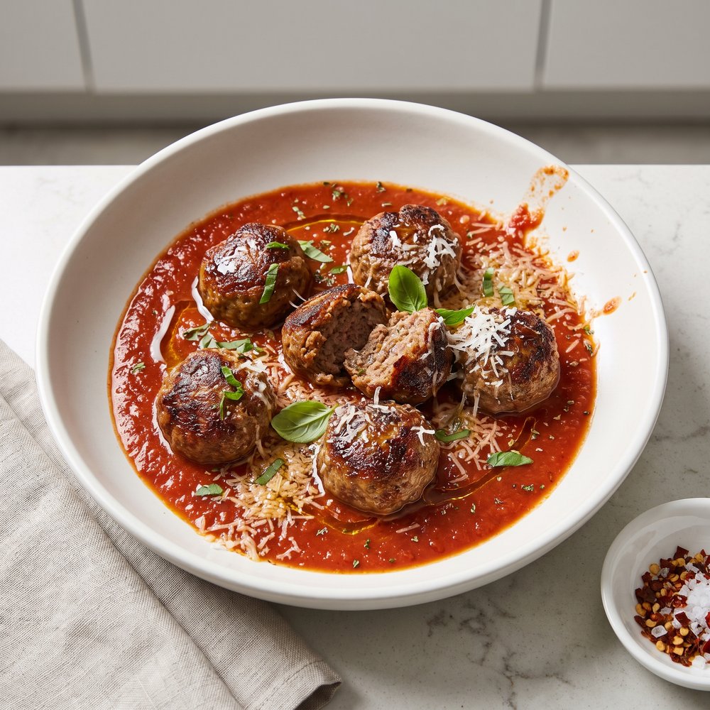 Quickest Beef-and-Veal Meatballs