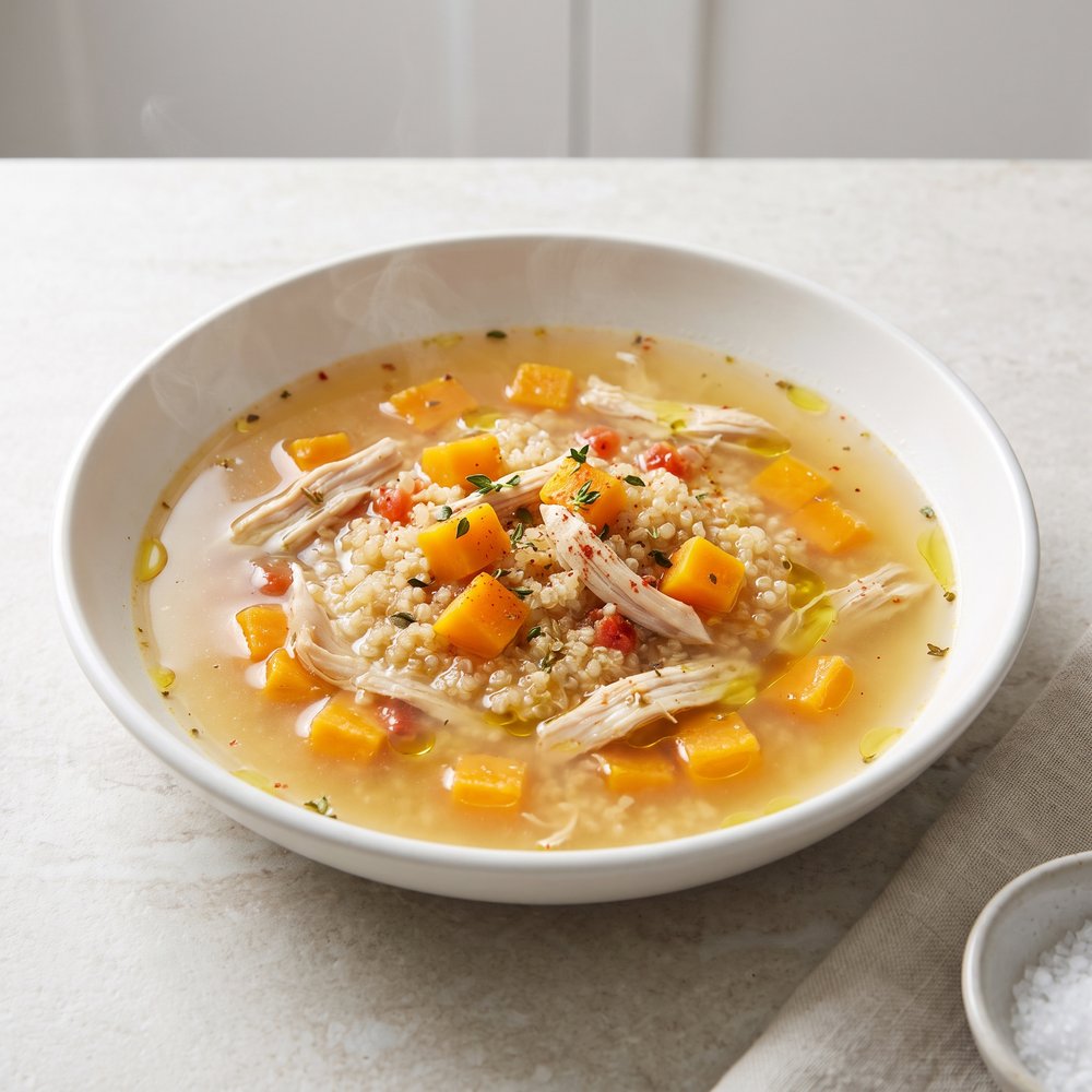 Quinoa, Chicken and Butternut Squash Soup