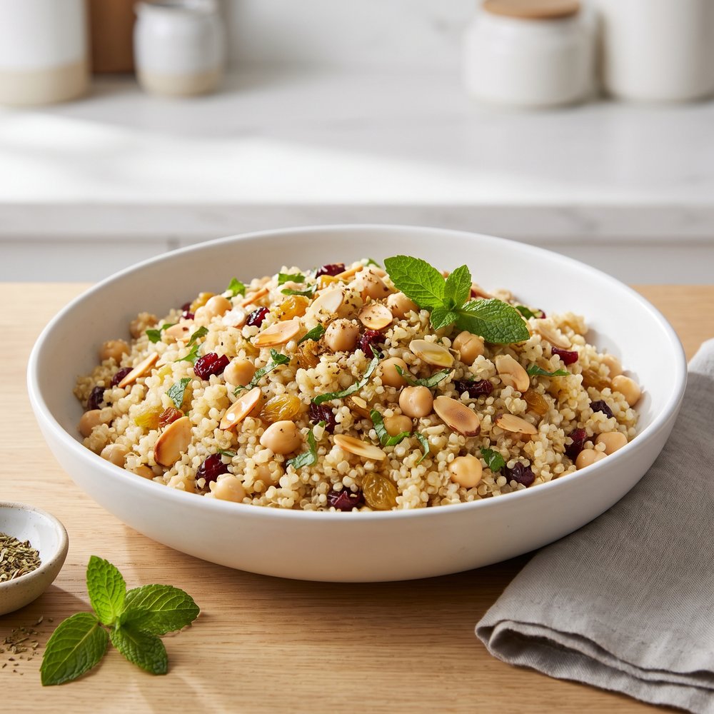 Quinoa Salad with Chickpeas and Mint