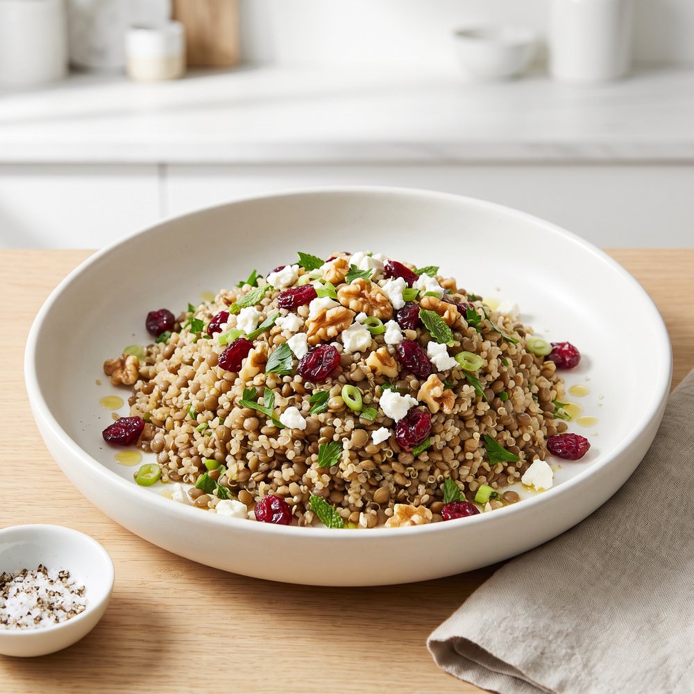 Quinoa and Lentil Salad with Cranberries
