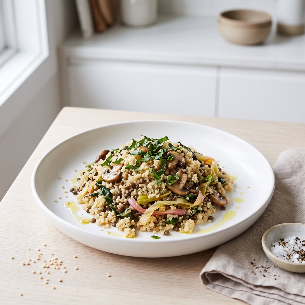Quinoa and Swiss Chard Pilaf