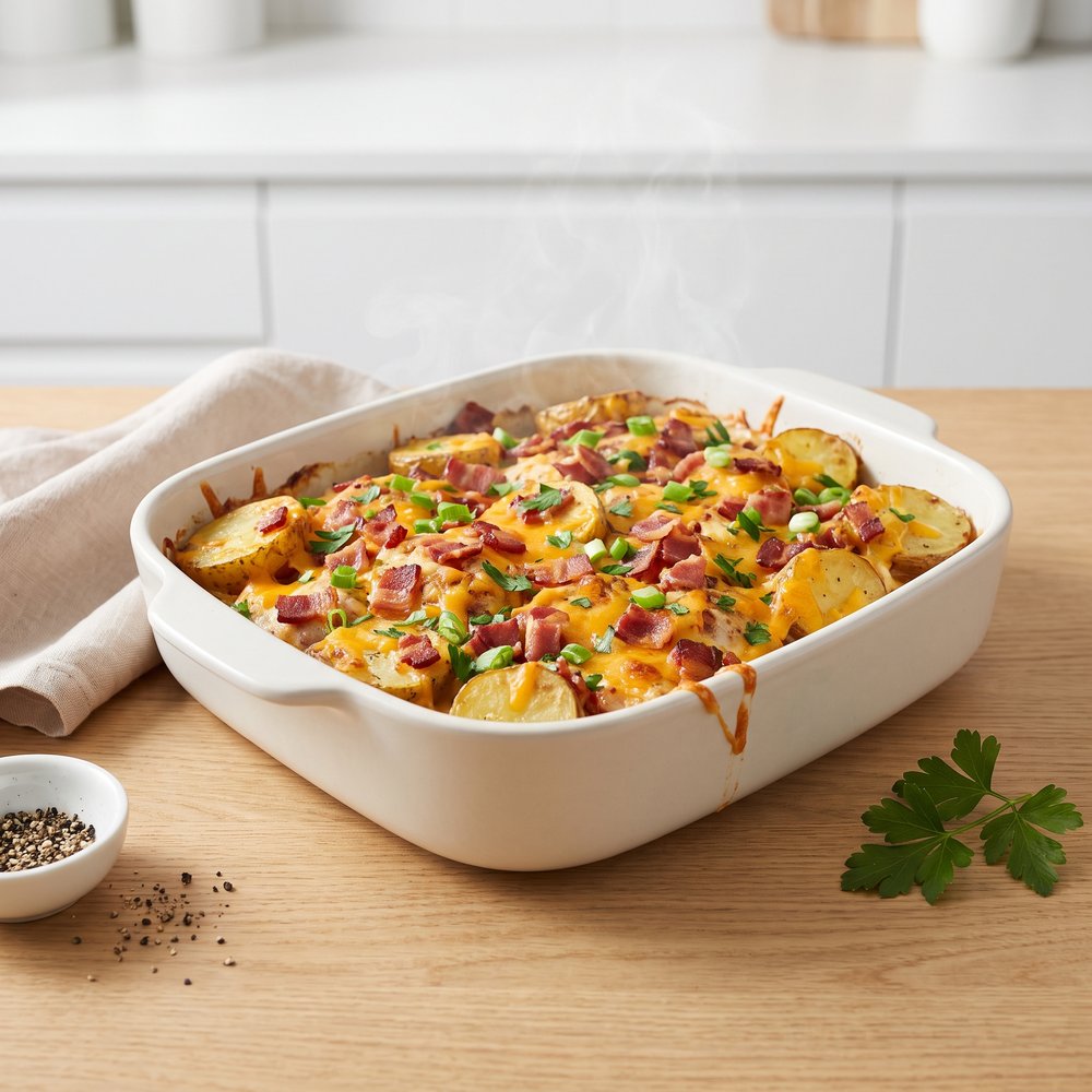Ranch Chicken, Bacon, and Potato Casserole
