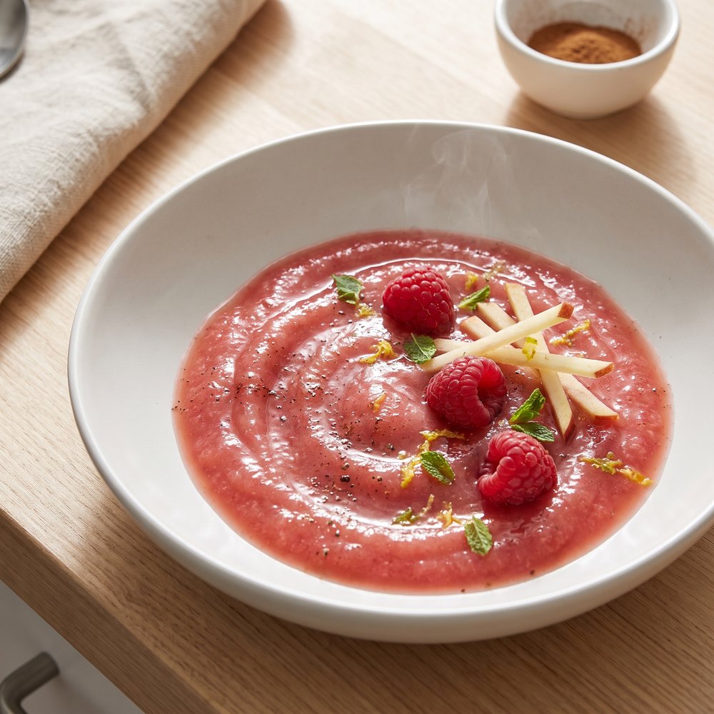 Raspberry Applesauce in the Rice Cooker