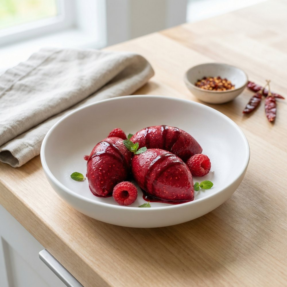 Chipotle-Raspberry Sorbet