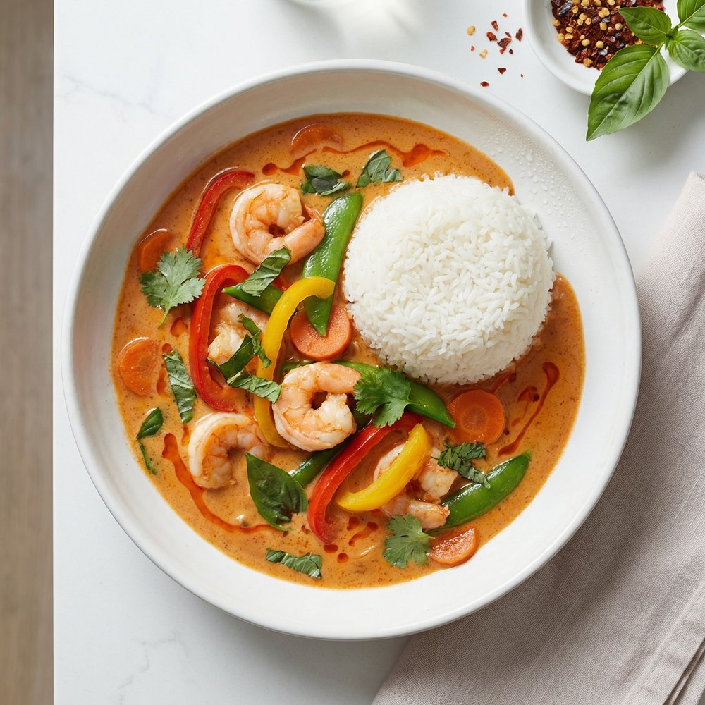 Red Curry Shrimp with Coconut and Vegetables