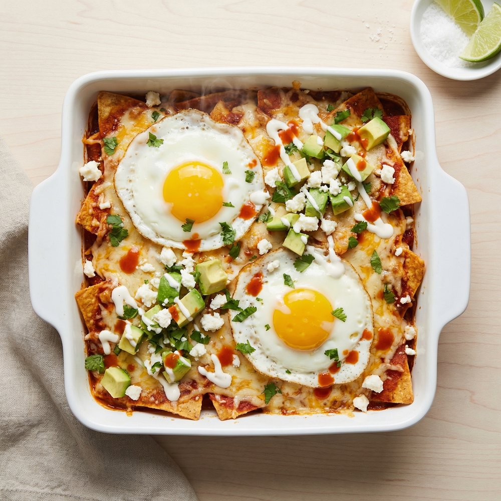 Baked Chilaquiles Breakfast Bake
