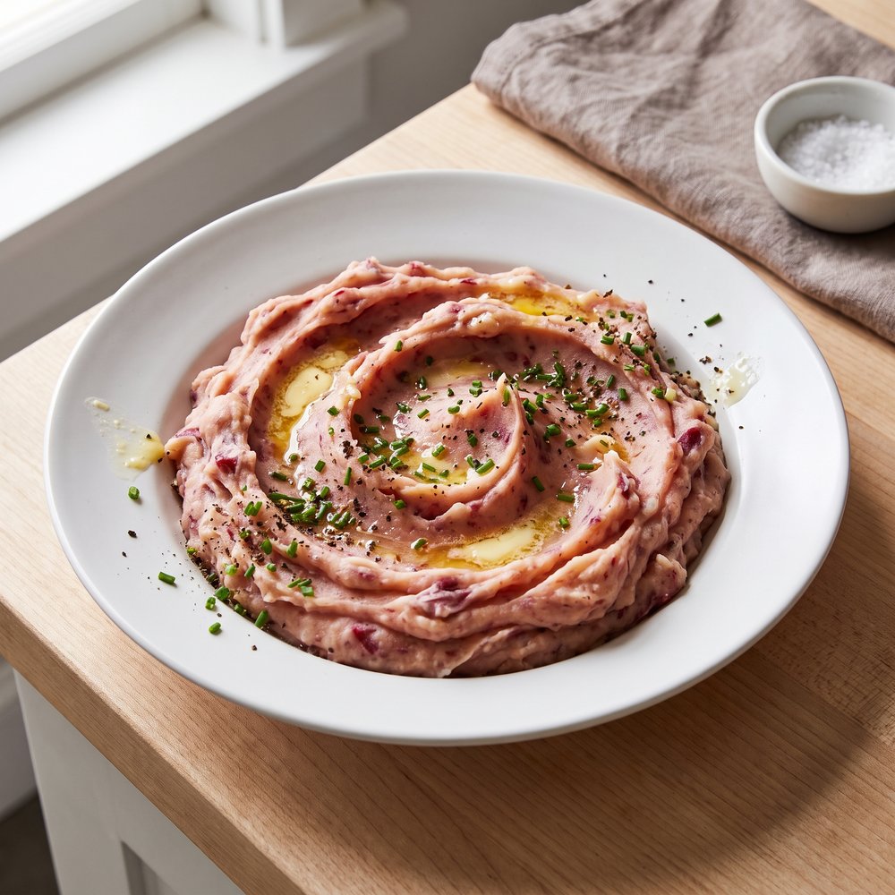Red Garlic Mashed Potatoes