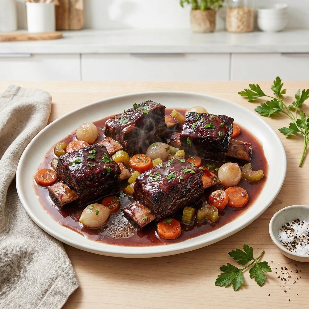Braised Beef Short Ribs with Rich Gravy