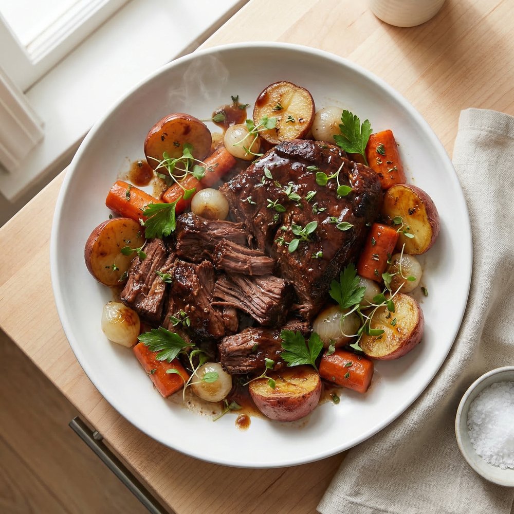 Rich Red Wine Braised Pot Roast